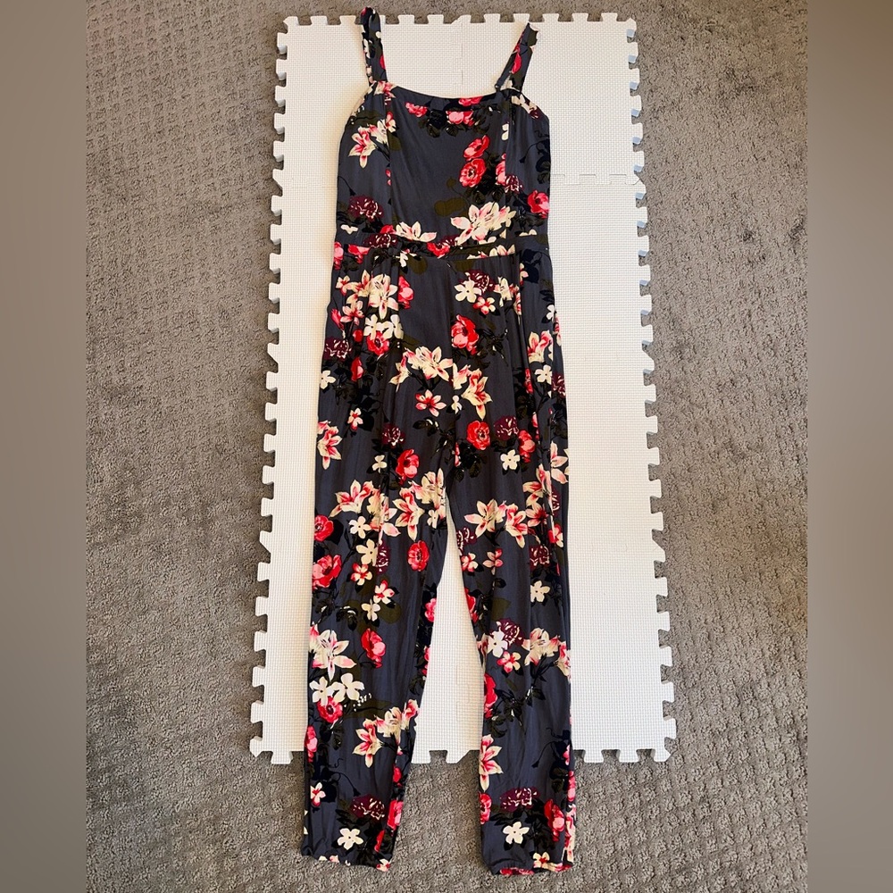 Abercrombie & Fitch Grey Floral Jumpsuit